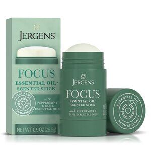 Jergens Essential Oil Scented Stick Focus Aromatherapy Peppermint And Basil